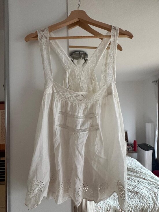 Free People Tops - Free People Lace White Tank Top
